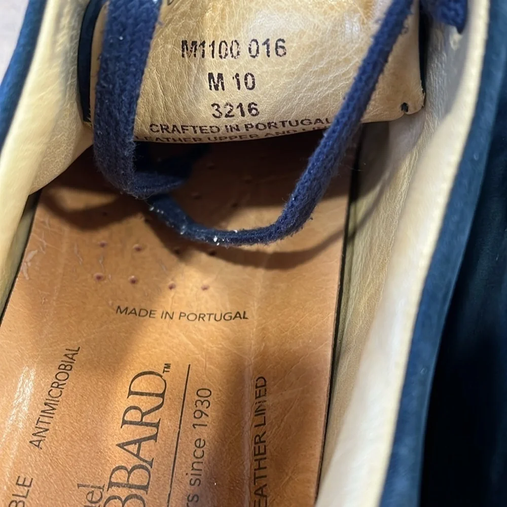 Samuel hubbard navy suede oxford free loafers